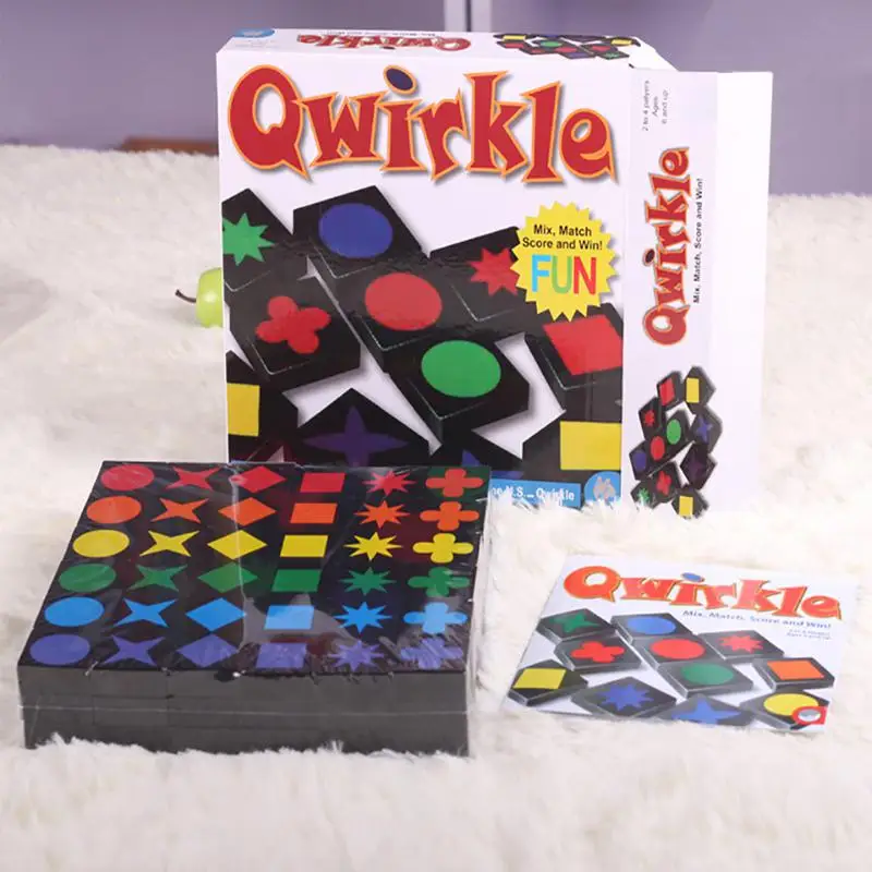 Montessori Wood New Educational Toys Qwirkle Wooden Chess Parent-child Interactive Game Toys Children And Adult Toys