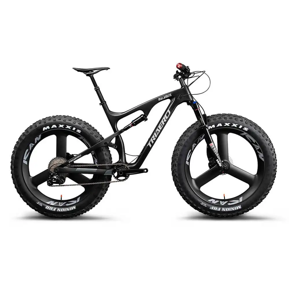 26er Full Carbon SN04 Fat Bike 3S Spoke Trispoke Wheels 90mm Wide Fat Bike Wheel Clincher Tubeless Ready 16/18/20 inch