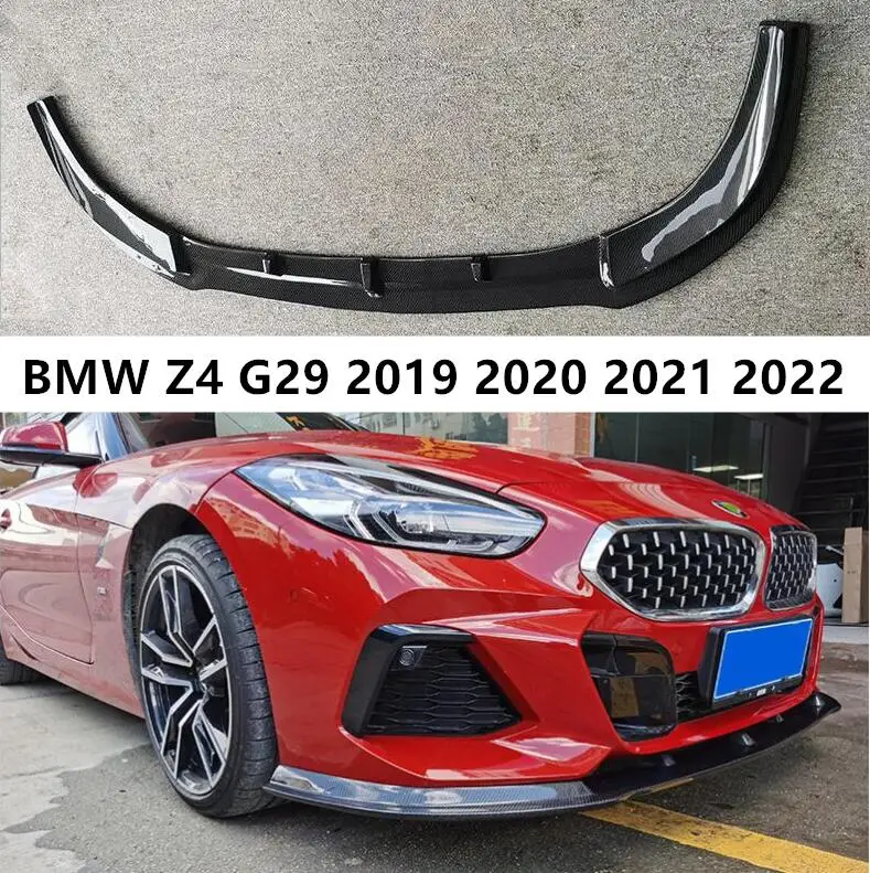 Front bumper Lip For BMW Z4 G29 2019 2020 2021 2022 2023 2024 Spoiler Splitters Lid Real Carbon Fiber