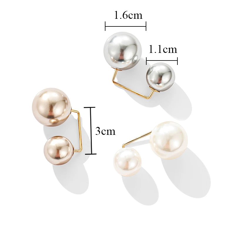 2 sztuk/zestaw modna broszka podwójna perła broszki dla kobiet metalowa przypinka do klapy broszka przypinki sweter koszula sweter broszka akcesoria