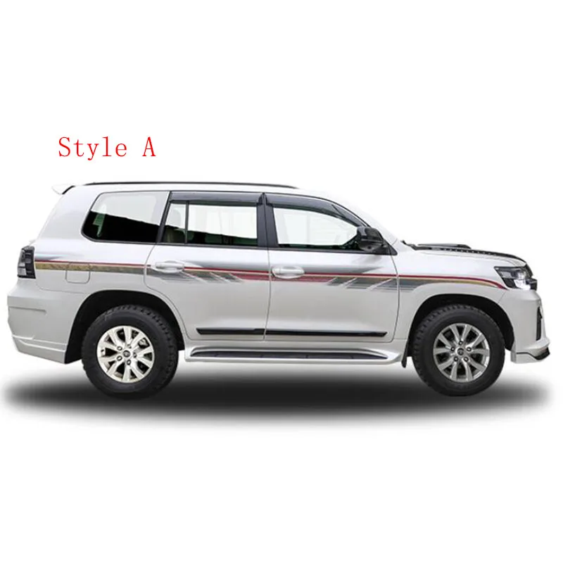 

Car stickers For Toyota Land Cruiser 200 LC200 FJ200 2008 -2014 2015 decorative color stripe decals on both sides of the body