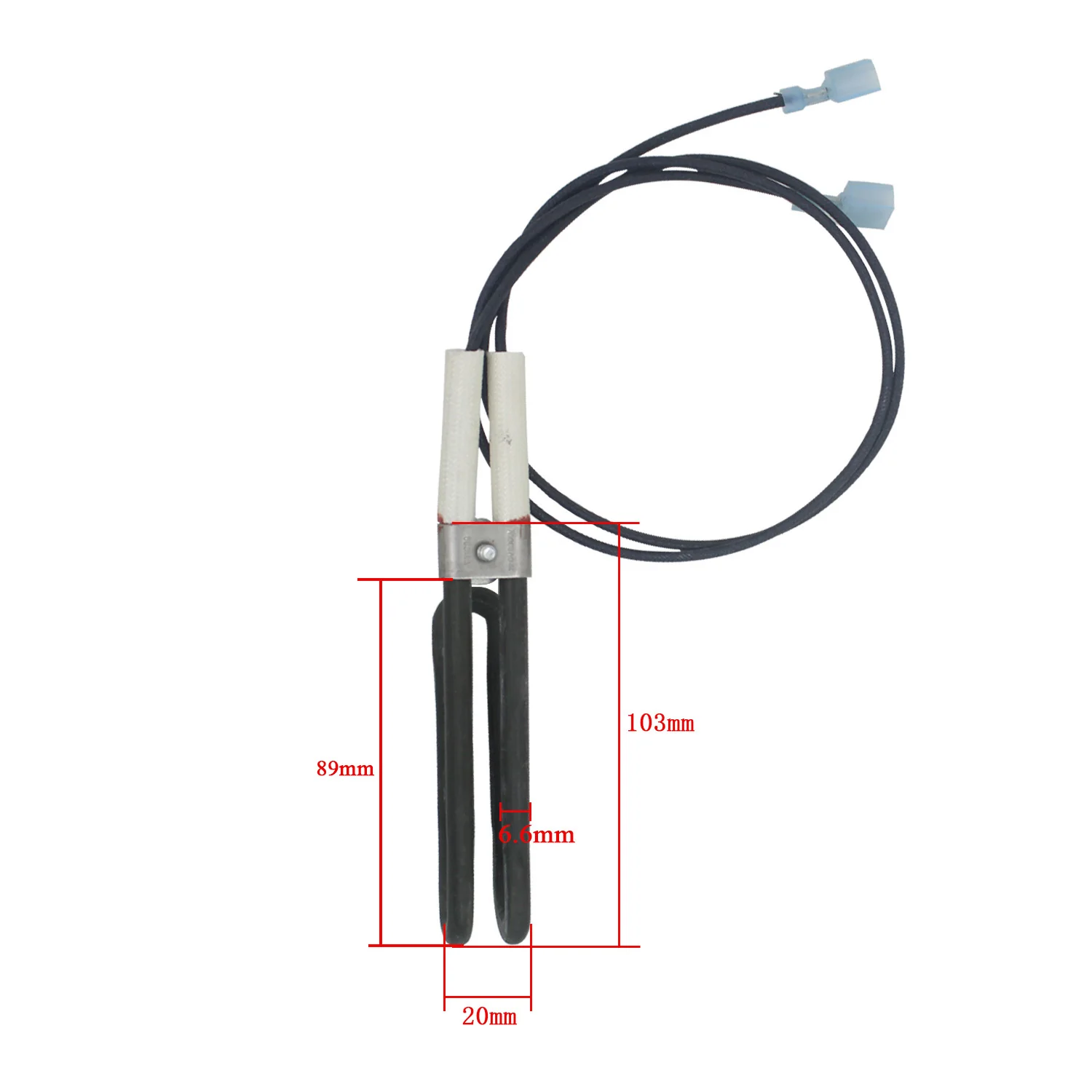 Imagem -04 - Vela de Ignição de Cerâmica para Fogão em Pelota 380w 110v 220v 380w Tubo de Aquecimento de Cerâmica Vela de Ignição para Fogão de Pelota od 6.6 mm