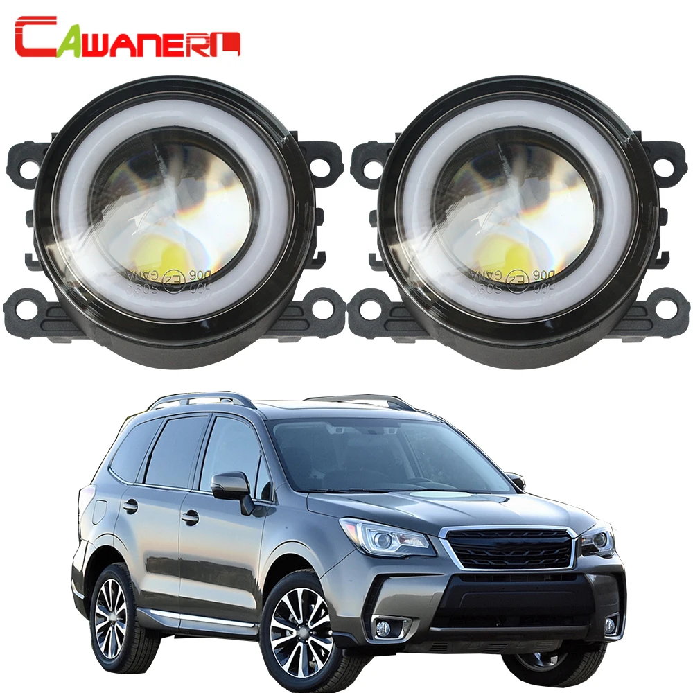 

Cawanerl For Subaru Forester 2013-2018 Car H11 LED Fog Light Angel Eye Daytime Running Lamp DRL 30W 3000LM 12V Styling 2 Pieces