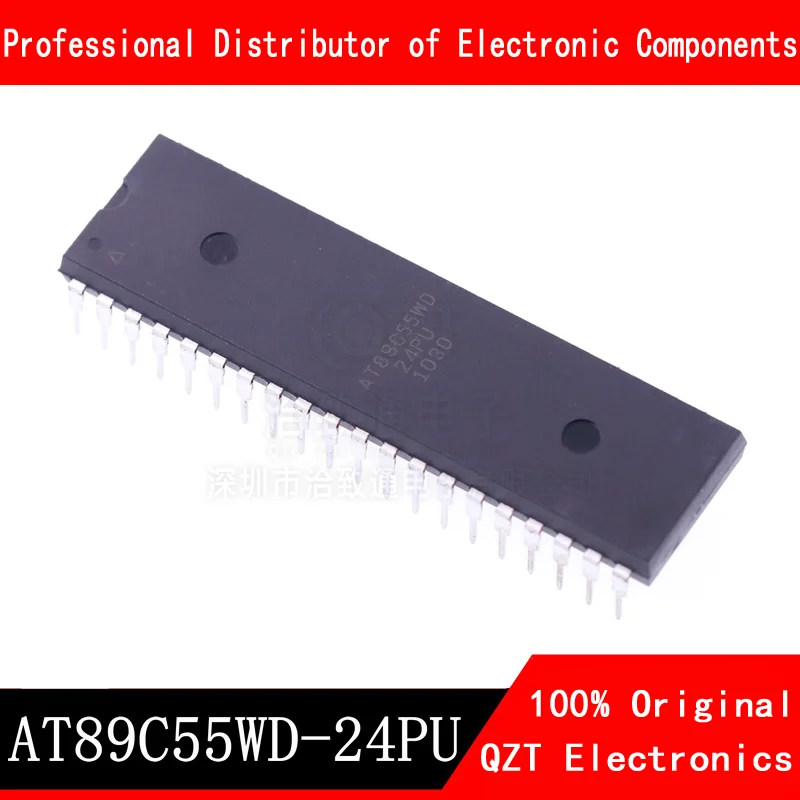 10pcs/lot AT89C55WD-24PU AT89C55WD-24PI AT89C55WD AT89C55 DIP-40 new original In Stock