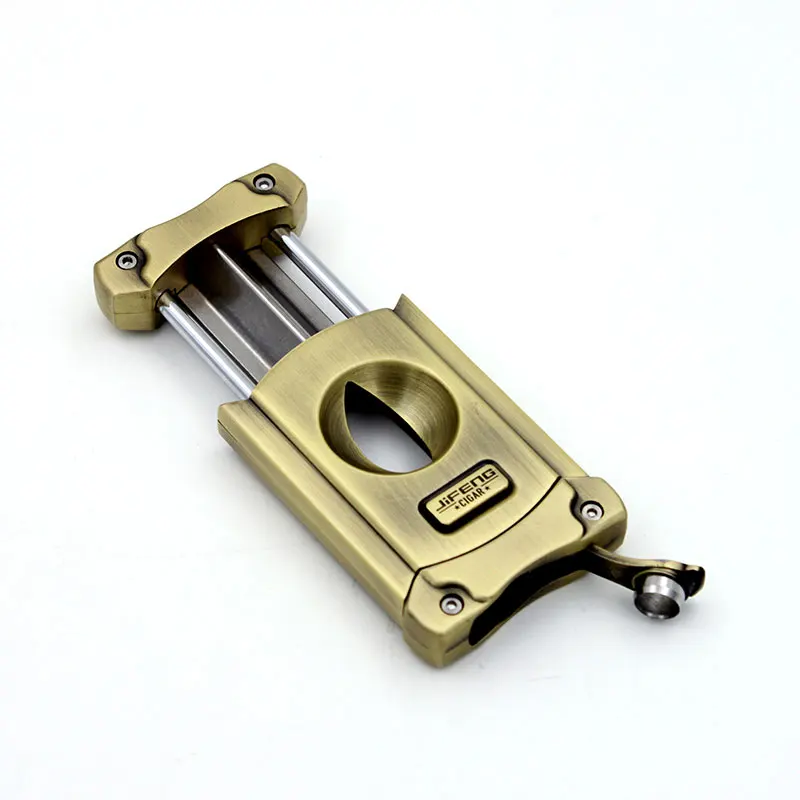 Portable Stainless Steel Metal Cigar Cutter, Luxury Gadgets, 6 Color V Cigar Cutter, CT-016