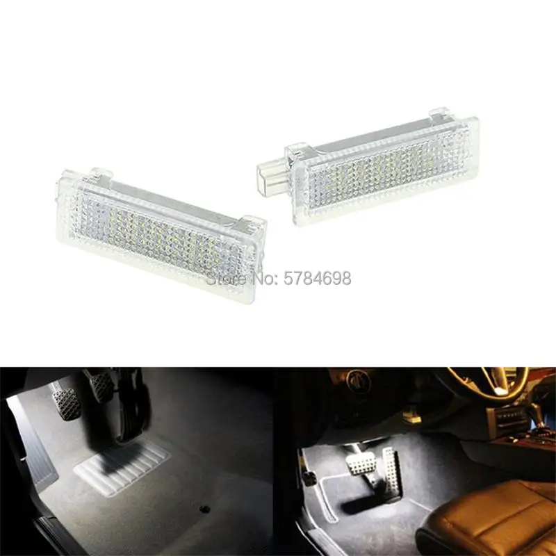 2PCs White LED Car Door Light Foot Lamp Rear Trunk Lamp for MINI COOPER R50 R52 R53 R55 R56 R57 R58 R59 R60 Replacement