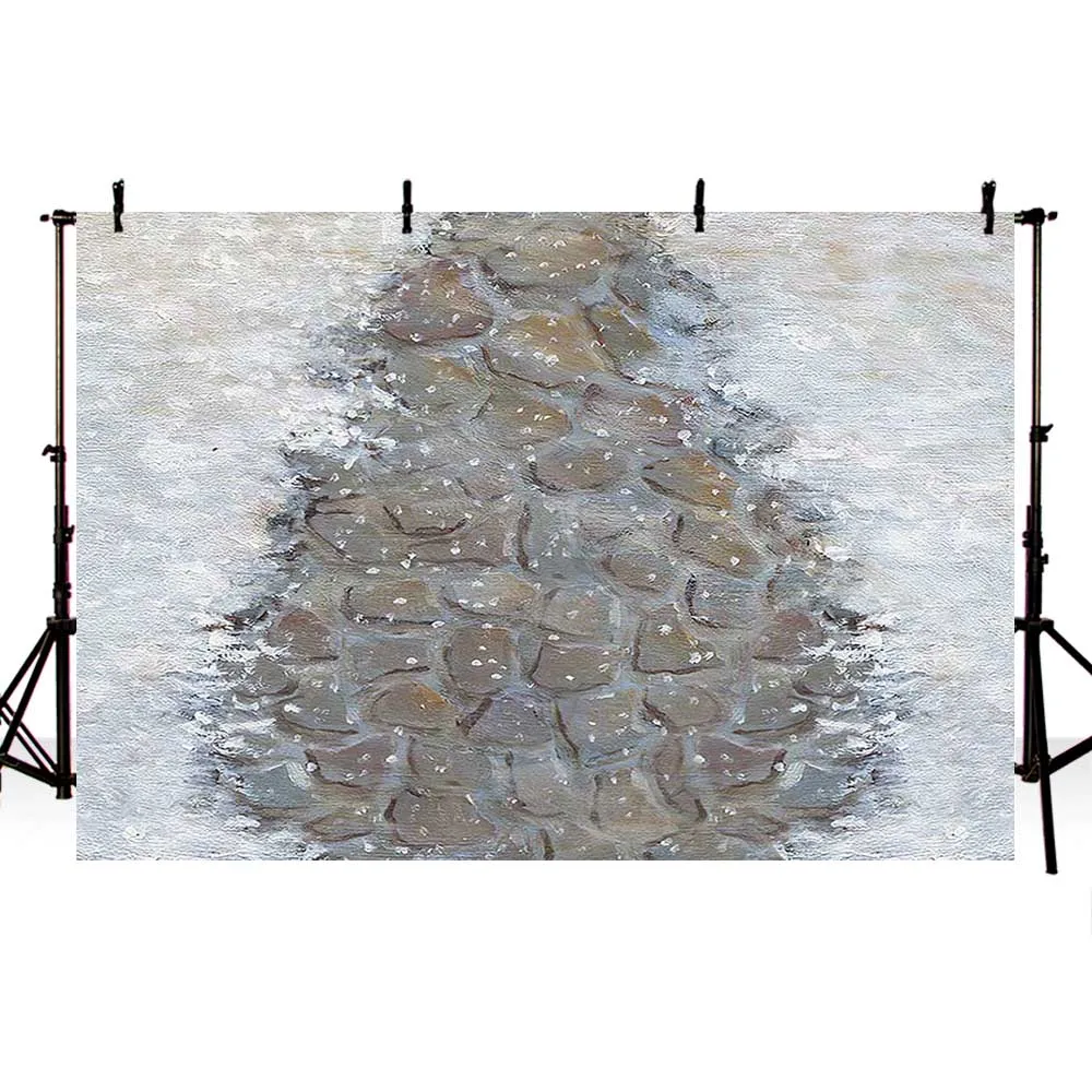 Avezano Winter Stone Floor Photography Background Christmas Snow Rock Texture Floor Baby Backdrop for Photo Studio Photobooth