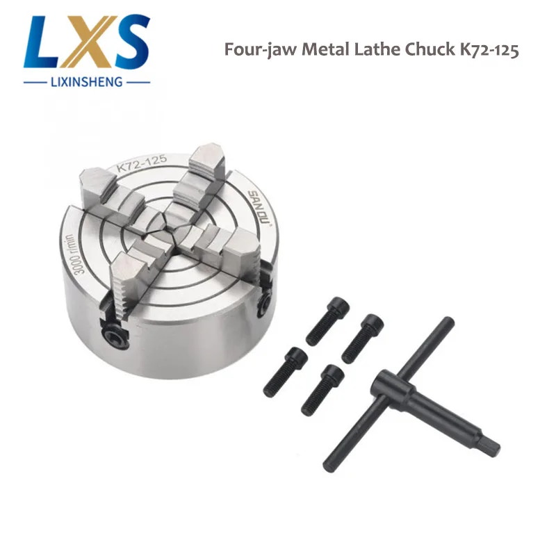 4 Jaw Chuck 125mm Self Centering Four-Jaw Independent Metal Lathe Chuck