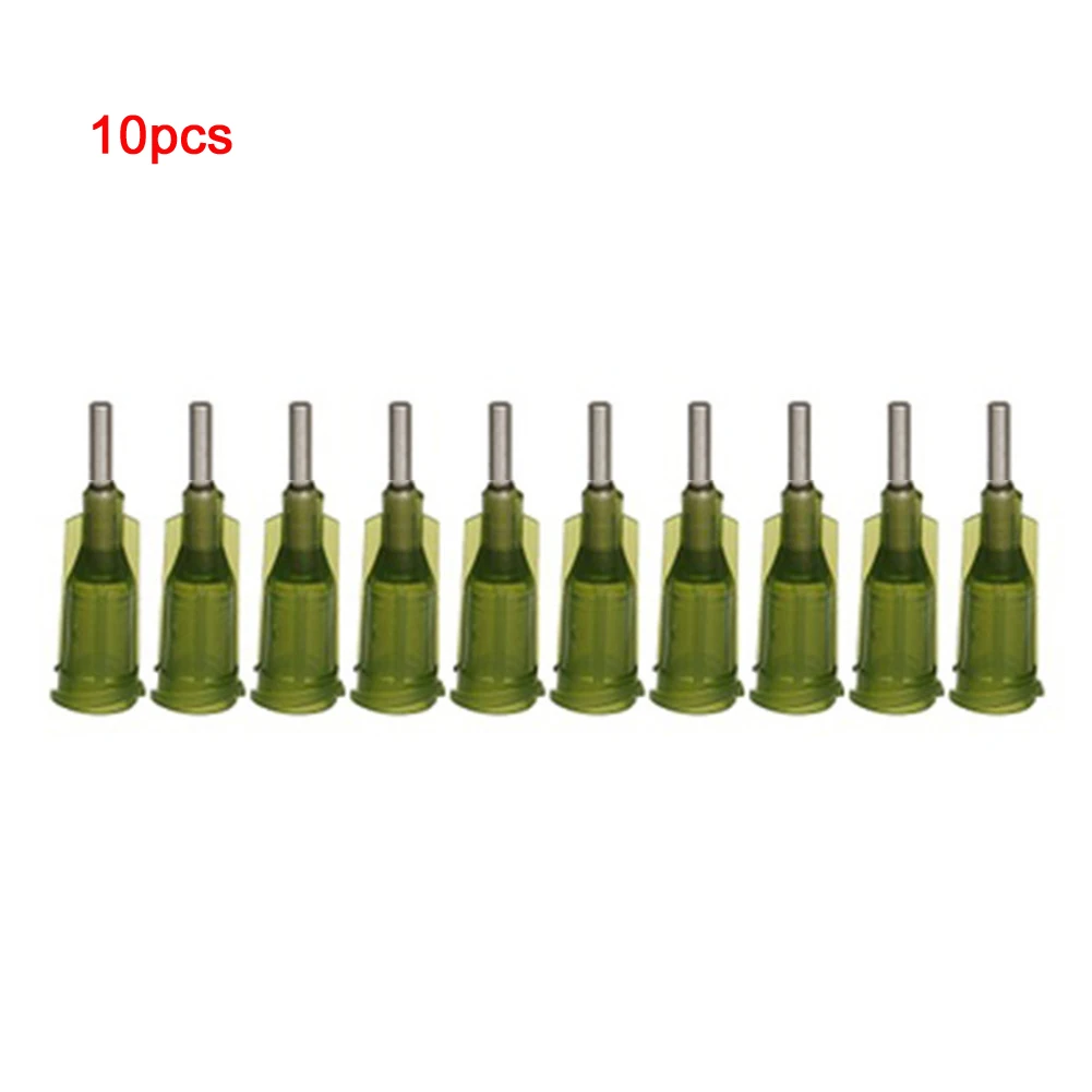 10Pcs 14Ga Dispensing Syringe Needle Tips Stainless Steel Flux Solder Paste Flux for Gluing the Electronic Components