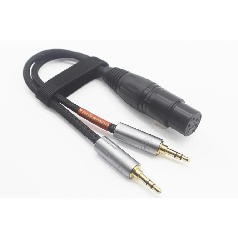 2x3.5mm 4 핀 XLR 여성 밸런스드 헤드폰 오디오 8 코어 실버 도금 어댑터 케이블 15CM PHA-3 [둘 다 3.5mm 균형]