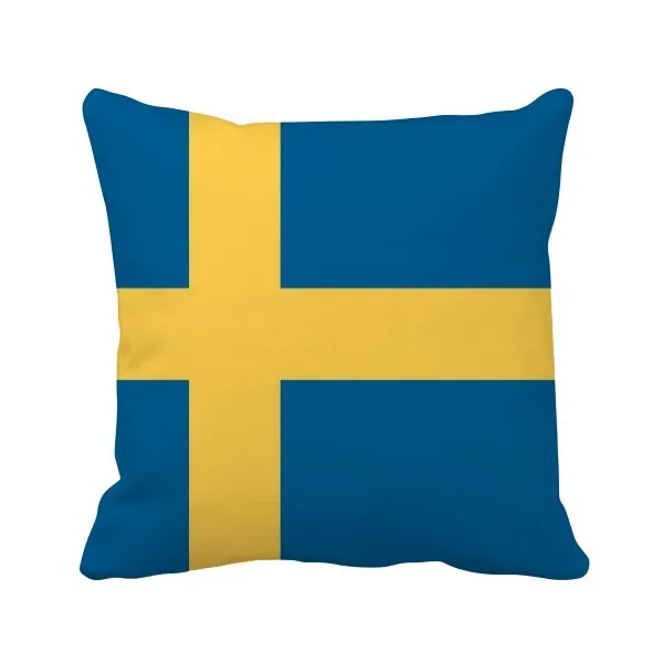 

Sweden National Flag Europe Country Throw Pillow Square Cover