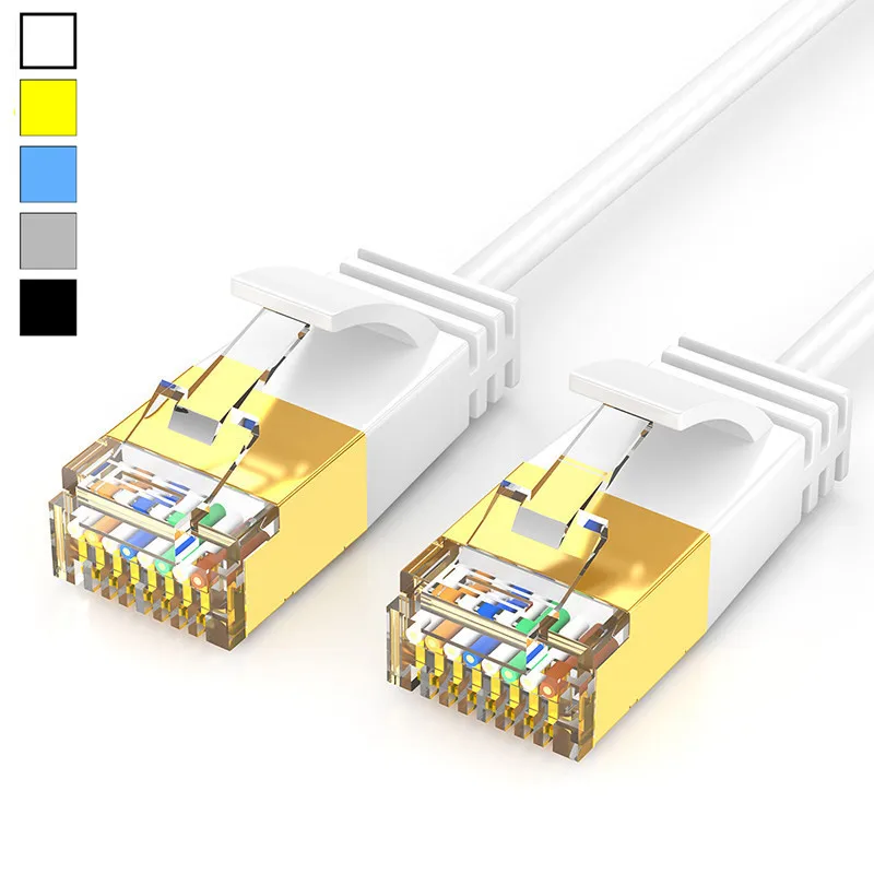 RJ45 kabel internetowy Cat6 kabel Ethernet RJ45 UTP przewód sieciowy Cat6a Lan krótki kabel 0.5m 1m 2m 3m 5m czarny biały niebieski