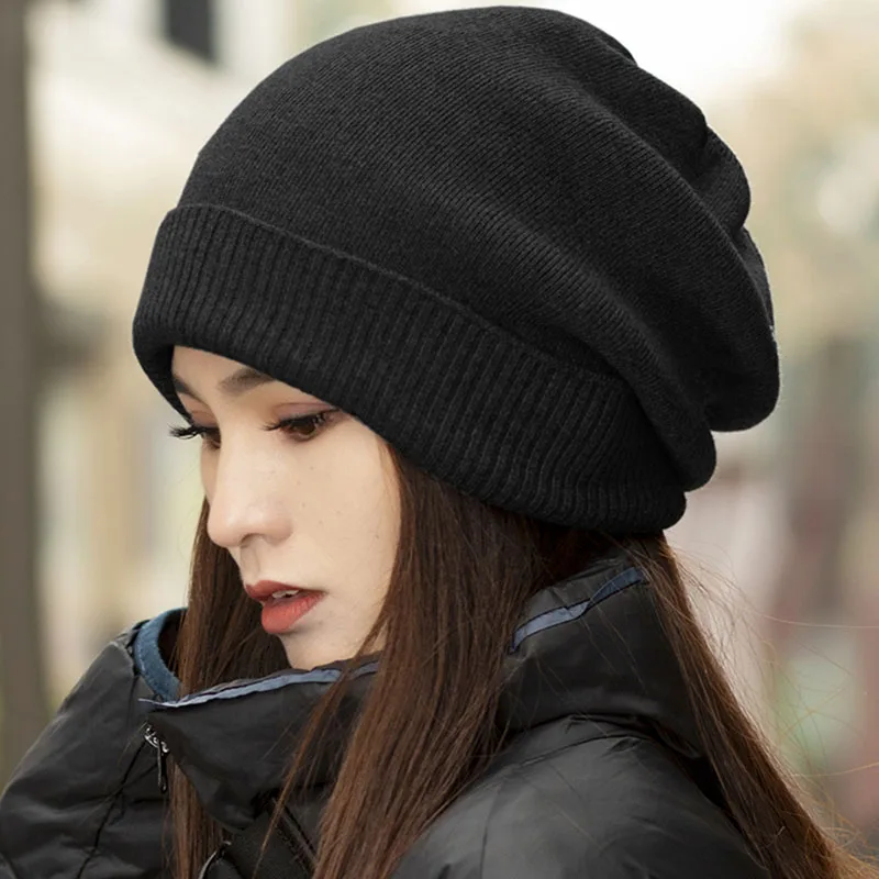 VISROVER 6 colors solid real cashmere beanies winter hat for woman acrylic hat woman Autumn Warm skullies for man Wholesales