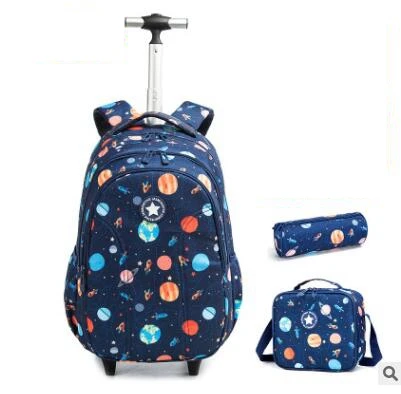 حقيبة للأطفال بعجلات ، حقيبة ظهر مدرسية, حقيبة ترولي للأطفال على عجلات ، للأولاد ، حقائب مدرسية ، شنطة ملفوفة ، حقائب سفر للبنات