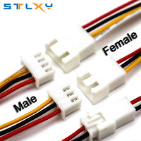 10PCS XH2.54 2/3/4/5/6 Pin Pitch 2.54mm Wire Cable Connector XH Plug Male & Female Battery Charging Cable 200MM Length 26AWG