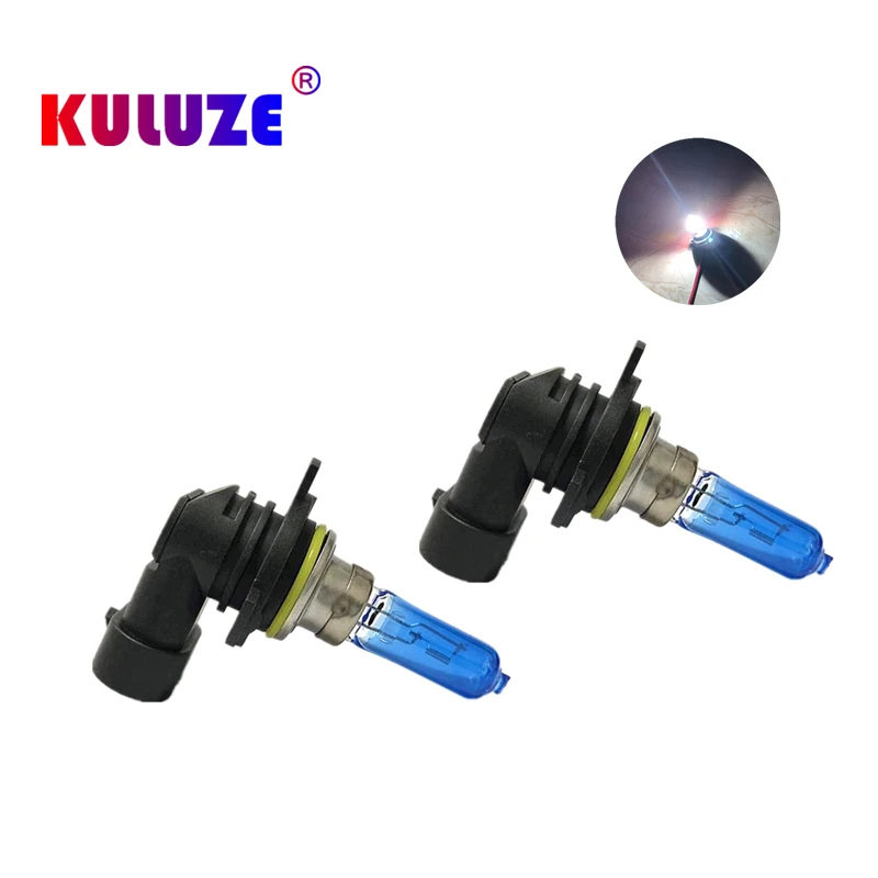 KULUZE 2 PCS 9012 HIR2LL 12V 55W PX22D Super White Car Lights Halogen Bulbs 5800K Auto Headlight Car Head Lamps Wholesale