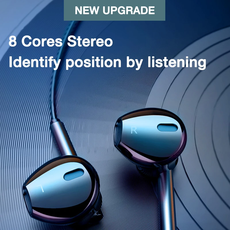 EARDECO 8 Cores 3.5mm Wired Headphones Bass Wired Earphone Stereo In-ear Headphone Headset with Mic Music Hifi Earphones Earbuds