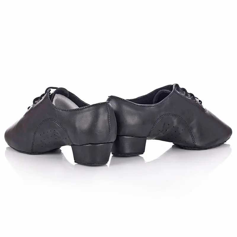 Men Latin Salsa Dance Shoes Adult Jazz Tango Dance Shoes Black/White PU Kids Boys Ballroom Dancing Shoes Zapatos hombre