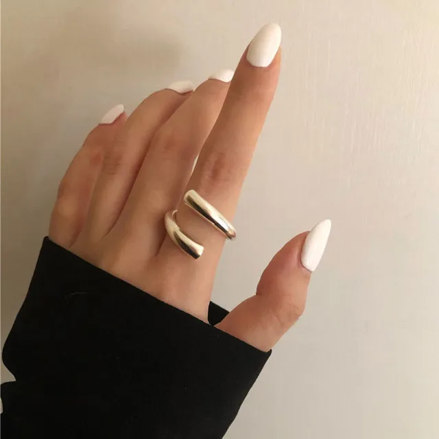 Women's Minimalist 925 Sterling Silver Irregular Ring