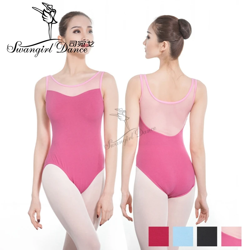 dark pink sleeveless gymanstics ballet dance leotard for women girls ballet costumes for girls ballerina dancewearCS0711