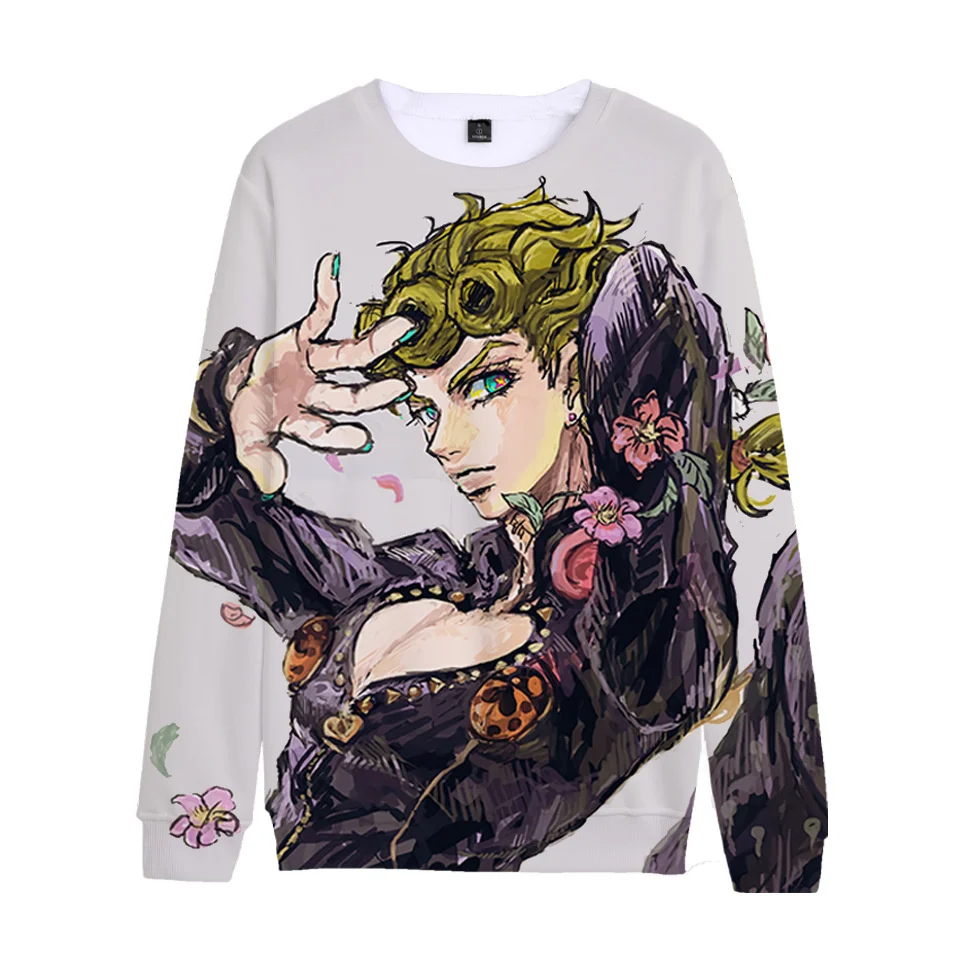 2021 herbst und winter männer und frauen jojos Bizarre Abenteuer gedruckt rundhals lose mantel 3D pullover cosplay Hoodie