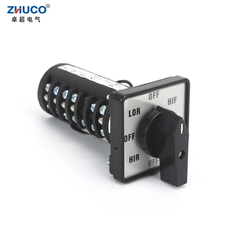 ZHUCO C178-7 2#  8 Positions 7 Poles Electrical Changeover Selector Universal Rotary Silver Contact Cam Switch