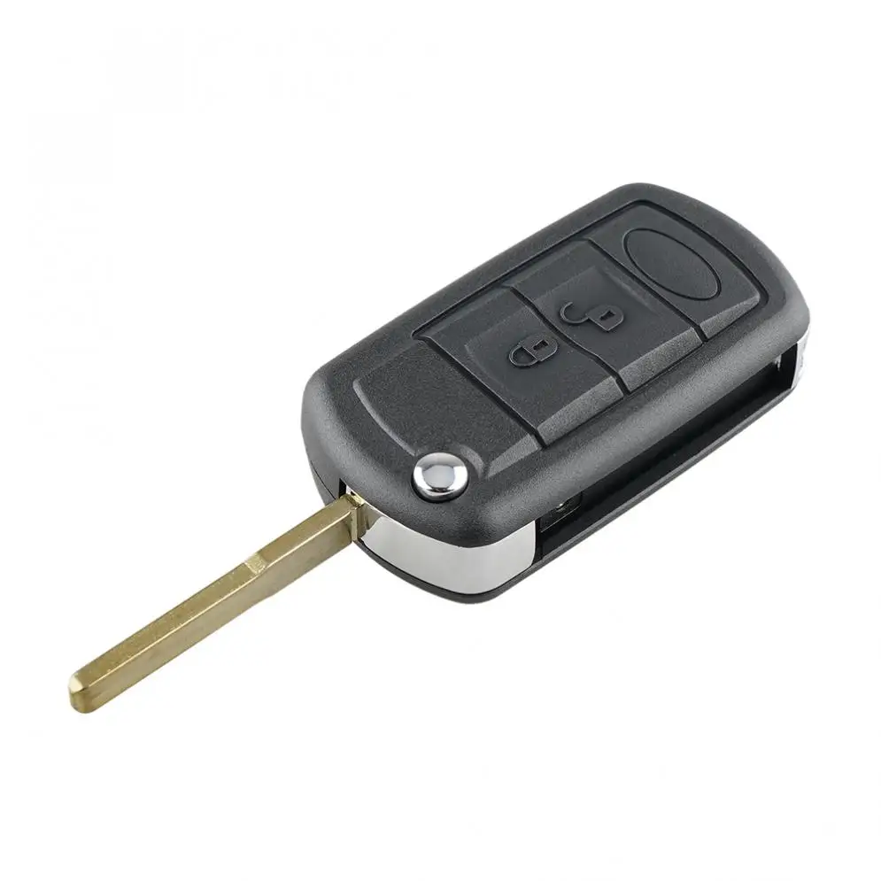 Funda de control remoto de coche, carcasa de repuesto de 3 botones, abatible, plegable, para LAND ROVER Range Rover Sport LR3 Discovery