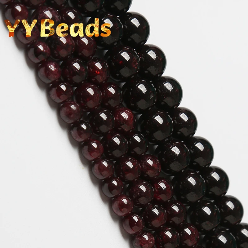 Top Quality Natural Dark Red Garnet Stone Beads Spacer Beads For Jewelry Making Charm Bracelet 15