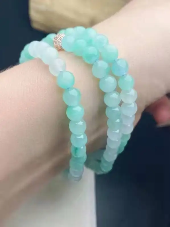 Natural Class A Emerald beads bracelet Necklace accessories jewelry Fashion diy beads jade jewelry women jade gift