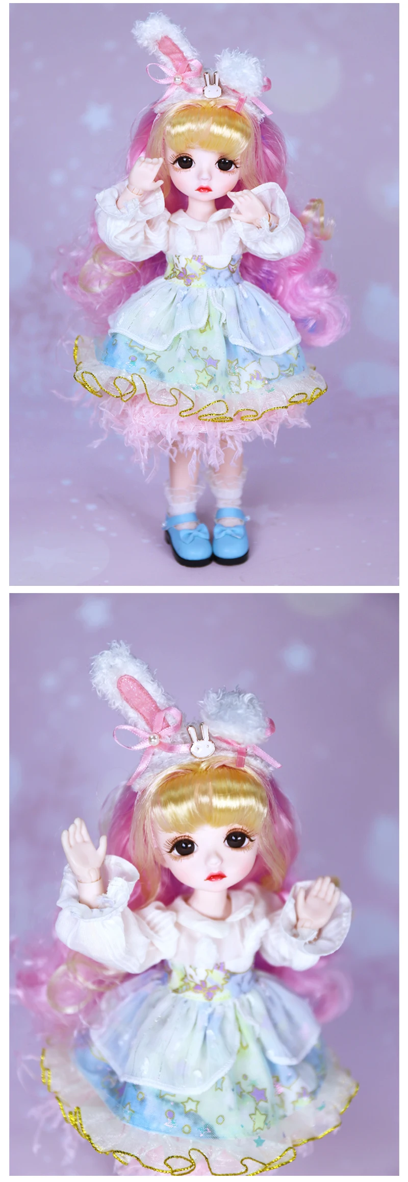 DBS DREAM FAIRY Puppe 1/6 BJD Name von Little Angel, mechanischer Gelenkkörper mit Make-up, inklusive Kopfhaut, Augen, Kleidung für Mädchen SD – Detail 19