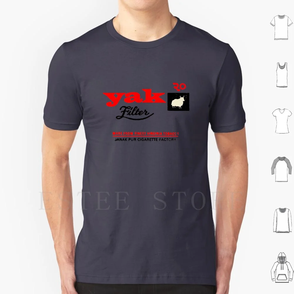 Yak Filter T Shirt Men Cotton 6xl Yak Yaks Smoking Cigarettes Kathmandu Nepal Animals Tobacco Dangerous Lifes Too Short