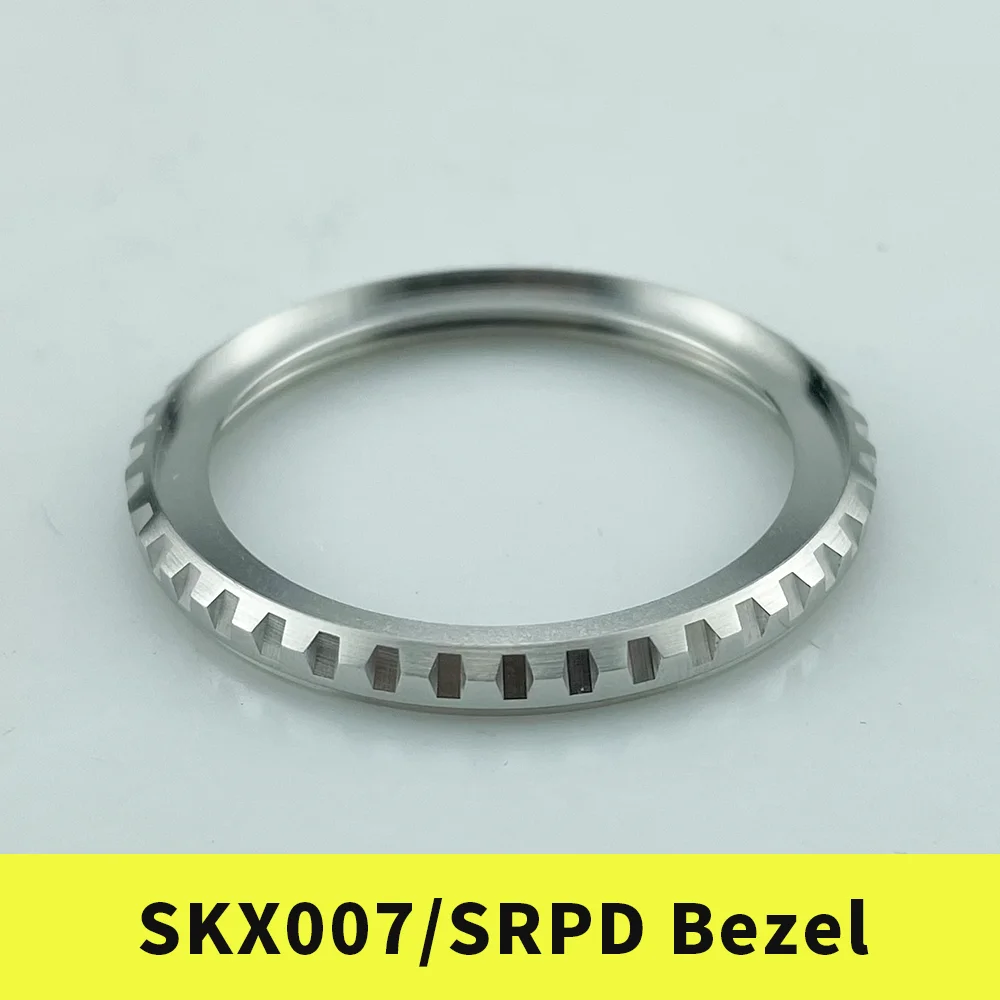 SKX007/SRPD LX Line Style Bezel Silver Brushed+Polished 316L Stainless Steel