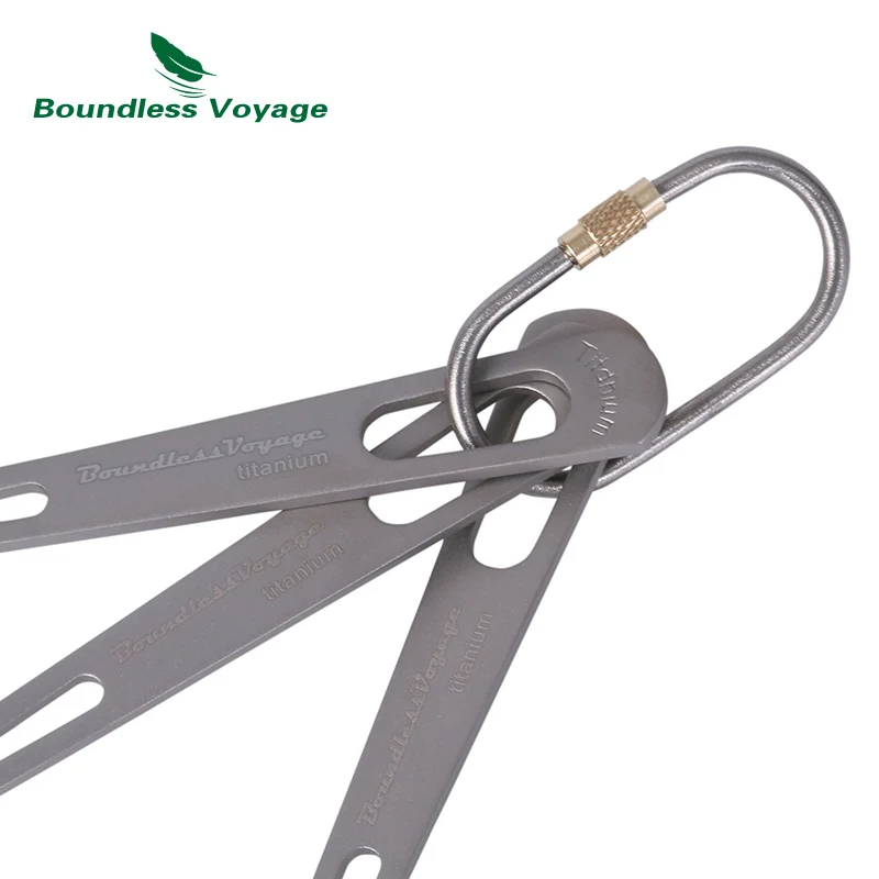 Boundless Voyage Titanium Carabiners Outdoor Camping Hook Buckle with Lock Climbing Accessories Quickdraws