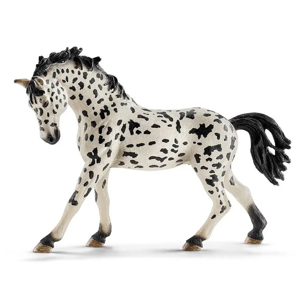 Simulation Wild Animals PVC Paard Animal Model Horses 5inch Denmark Knabstrupper Mare Action Figures toy  Farm Animals Toys