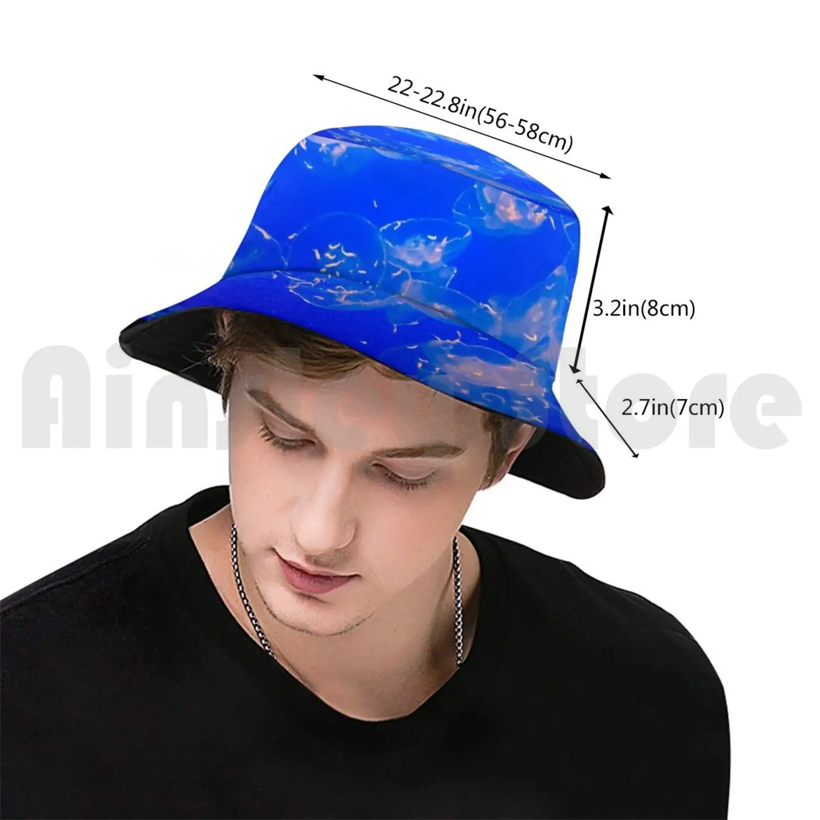 Moon Jellies Sun Hat Foldable UV Protection Jellyfish Jellies Moon Jelly Fish Moon Jellyfish Moon Jellies Glow In