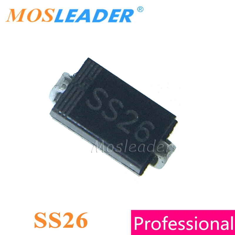 Mosleader SS24 SS26 SS210 SMA 2000PCS Diode SR240 SR260 SR2100 DO214AC 2A 40V 60V 100V Schottky Chinese High quality