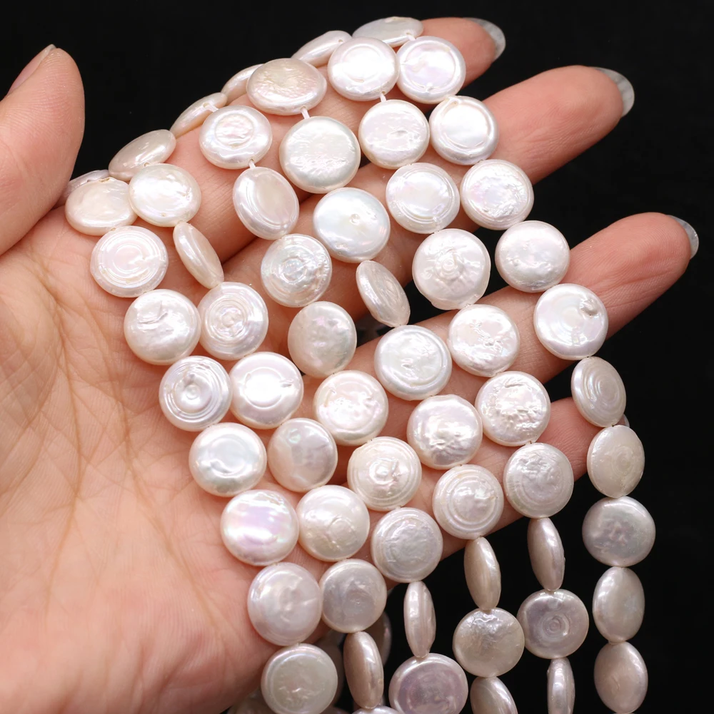 Hot Selling Natural Freshwater Pearl Beaded Irregular White Buttons DIY for Making Jewelry Accessories 11-12mm