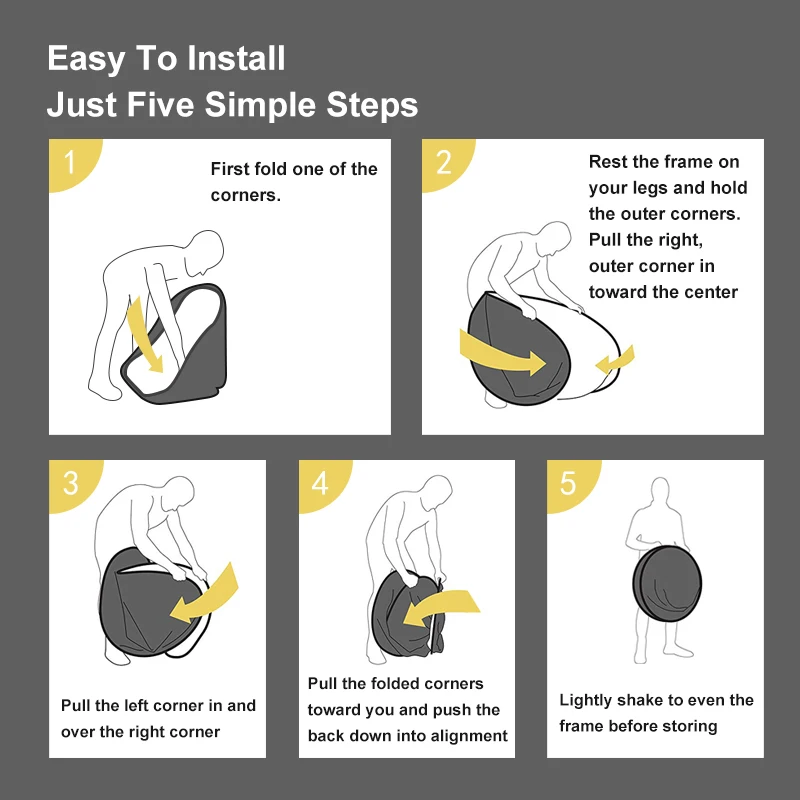 PYNSSEU 4 Fondali Light box 40 centimetri Mini Pieghevole Photo Studio Con Doppio LED Luci di Striscia per le Riprese Fotografia attrezzature kit