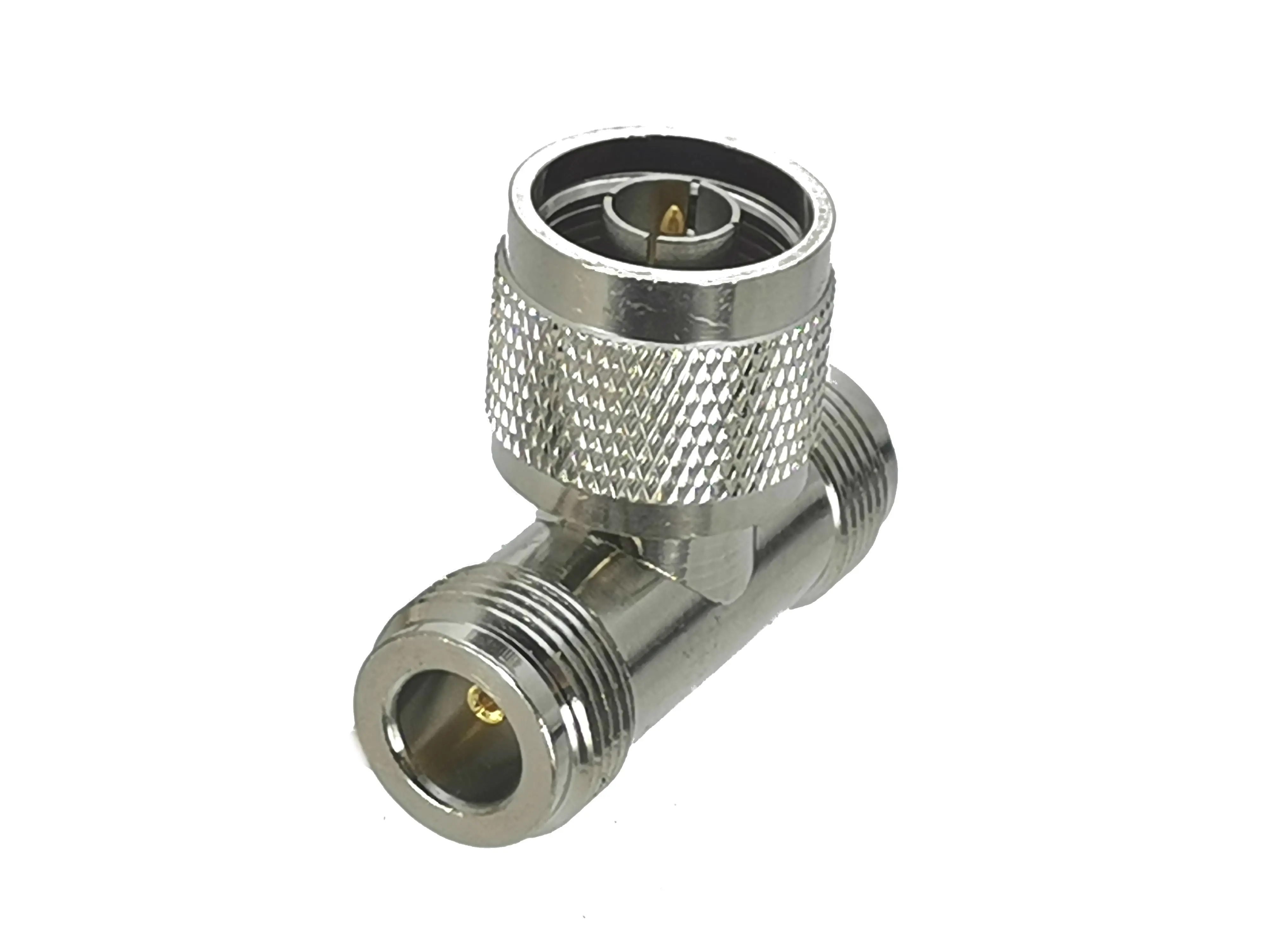 1Pcs N Male Plug to 2x N Female Jack T Type RF Adapter Connector Coaxial High Quanlity Brass 50ohm