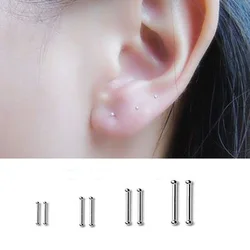 Silver 999 Ear Tragus Cartilage Piercing Silver Color Ball Earring Conch Ear Lobe Stud Helix Cartilage Piercing Jewelry