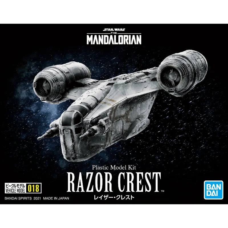 Bandai Star Wars Figure SW Razor Crest Spaceship Vehicle Anime Figure Genuine Model Ornament Action Toy Figure Toys for Children