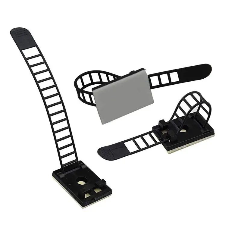 Adjustable Cable Holder Set Management, Cable Clips of Cable Fixing Wire Holder with Adhesive Secured Backing