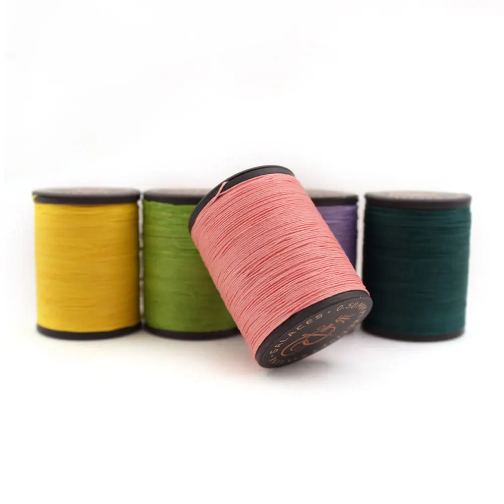 0.55 Leather Sewing Waxed round Thread flax linen Stitching Cord Craft Work Cord DIY Leathercraft Tool 140m Luxury hand bag make