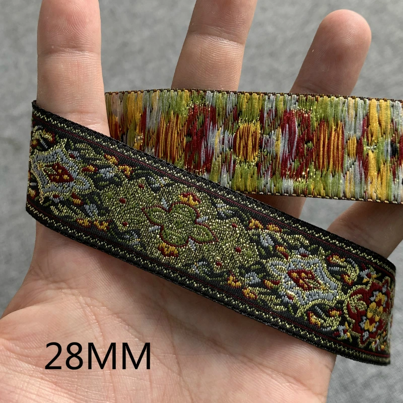 3 Yards 28-45MM Europe Lace Fabric Ribbon for Stage dress curtain sofa DIY Clothes Bag Accessories Embroidered Fabric Ribbon