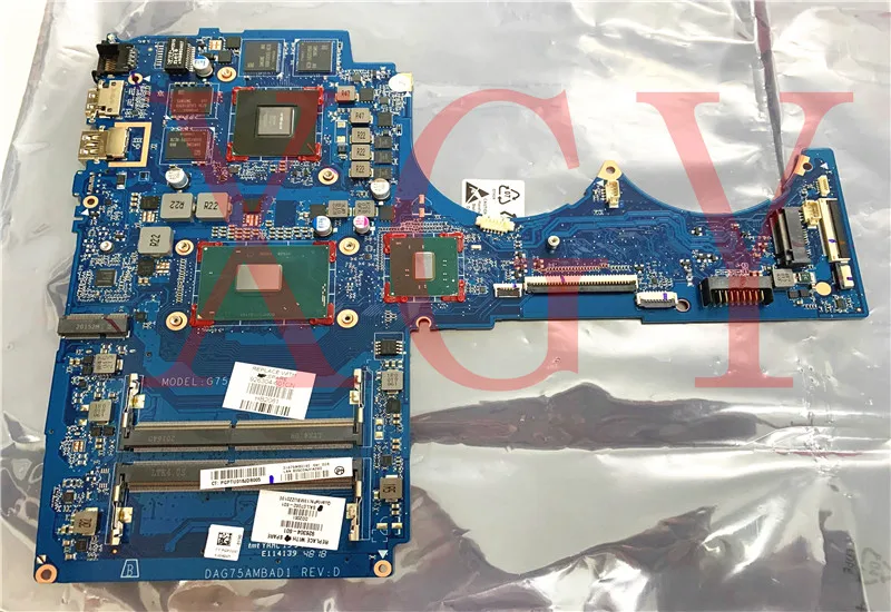 New For Hp 15-cb Laptop Motherboard DAG75AMBAD1 926304-601 cpu i7-7700hq gpu gtx1050 2gb 100% test OK