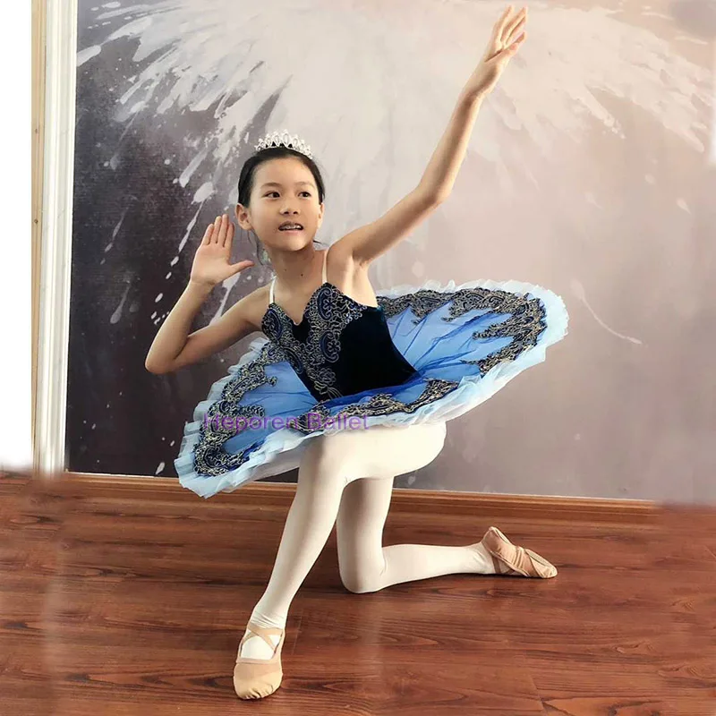 Women And Girl Balet Princess Florina Blue Bird Ballerina Fluffy Royal Blue Ballet Ombre Tutu For Kids Stage Dance Costumes