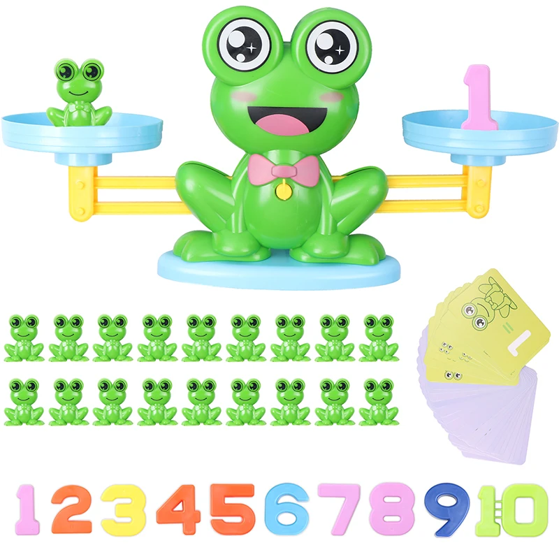 Cartoon  Frog Balance Toys Creative Math Game Number Arithmetic Counting Educational Kids Learning Interactive Toy