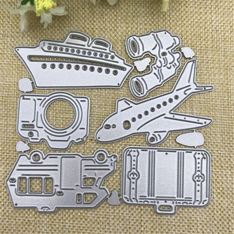 Travel set Metal Cutting Dies Stencils Scrapbooking Decorative Embossing Folder Carbon Steel Paper Card DIY Die Cuts