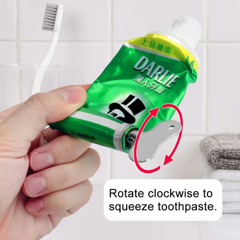 1/2/5 Pcs Reusable Stainless Steel Toothpaste Squeezer Multifunctional Plastic Cream Tube Squeezing Cosmetic Oil Paint Squeezer