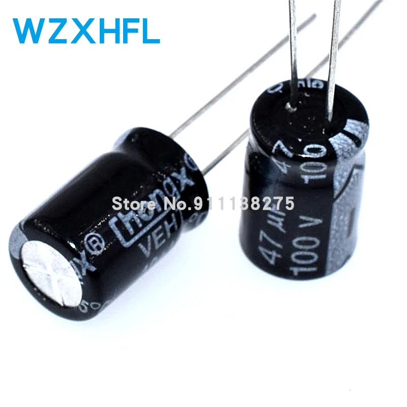 100V Aluminum Electrolytic Capacitor 1UF 2.2UF 3.3UF 4.7UF 10UF 22UF 33UF 47UF 100UF 220UF 470UF 1000UF